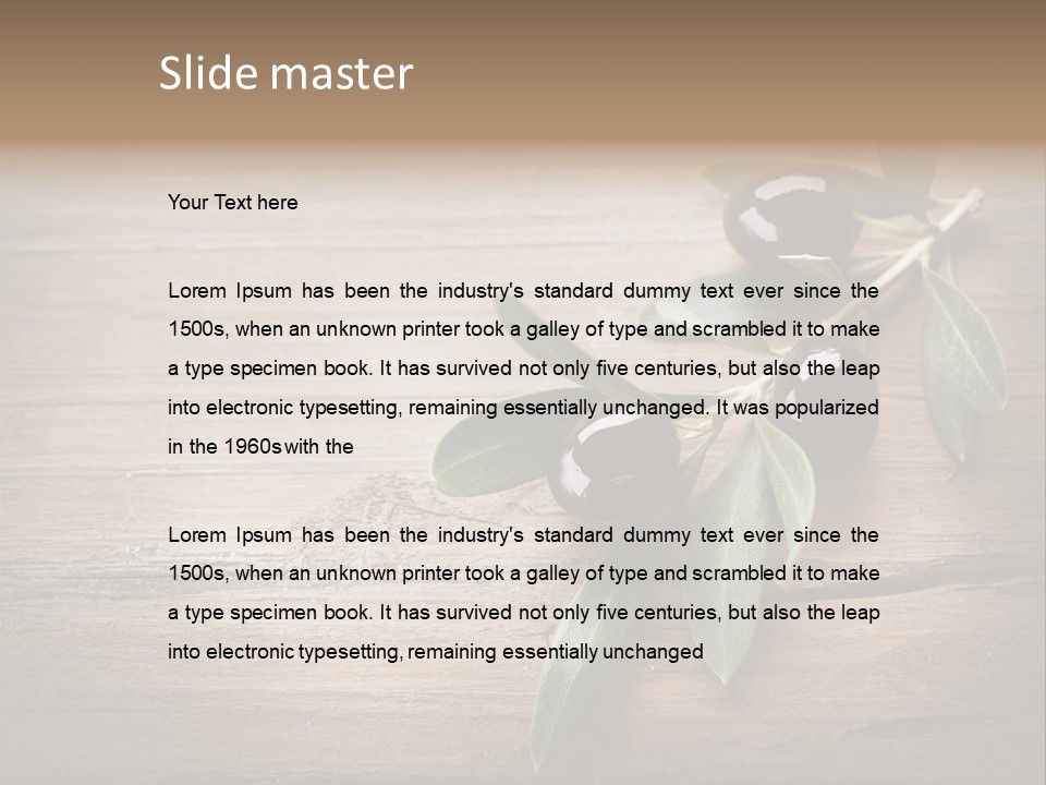 Diet Restaurant Oil PowerPoint Template