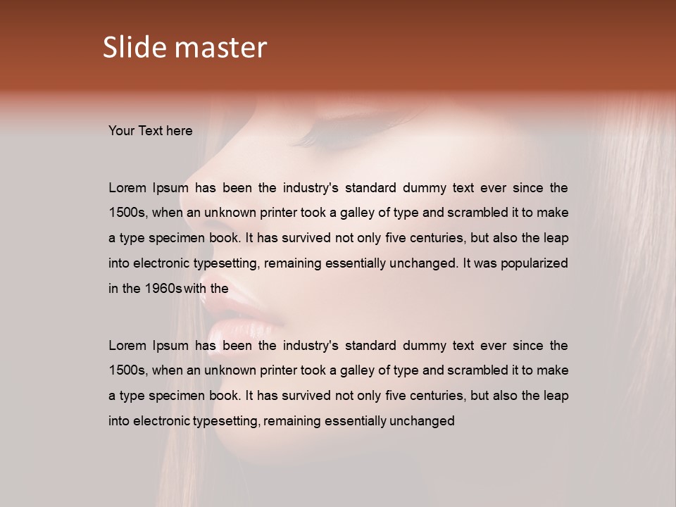 Face Fashion Haircare PowerPoint Template