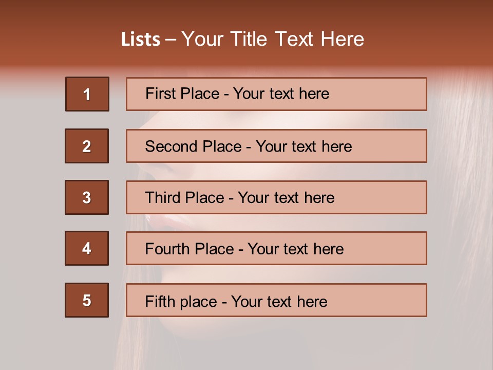 Face Fashion Haircare PowerPoint Template