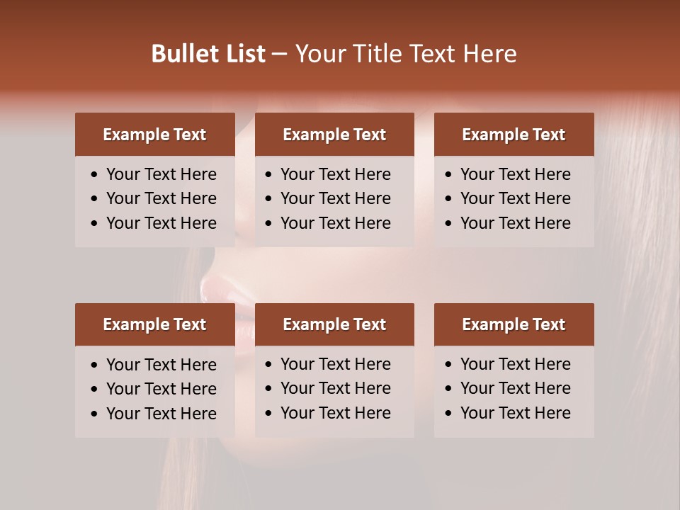 Face Fashion Haircare PowerPoint Template
