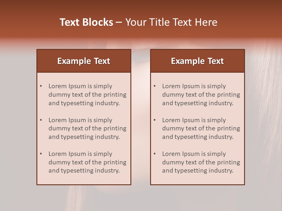 Face Fashion Haircare PowerPoint Template