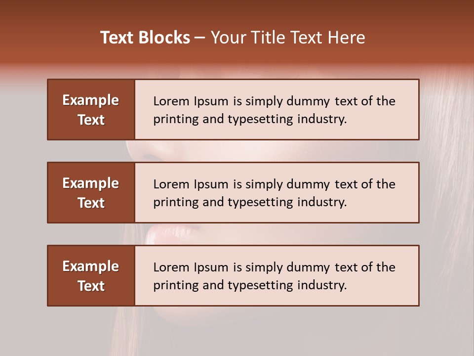 Face Fashion Haircare PowerPoint Template