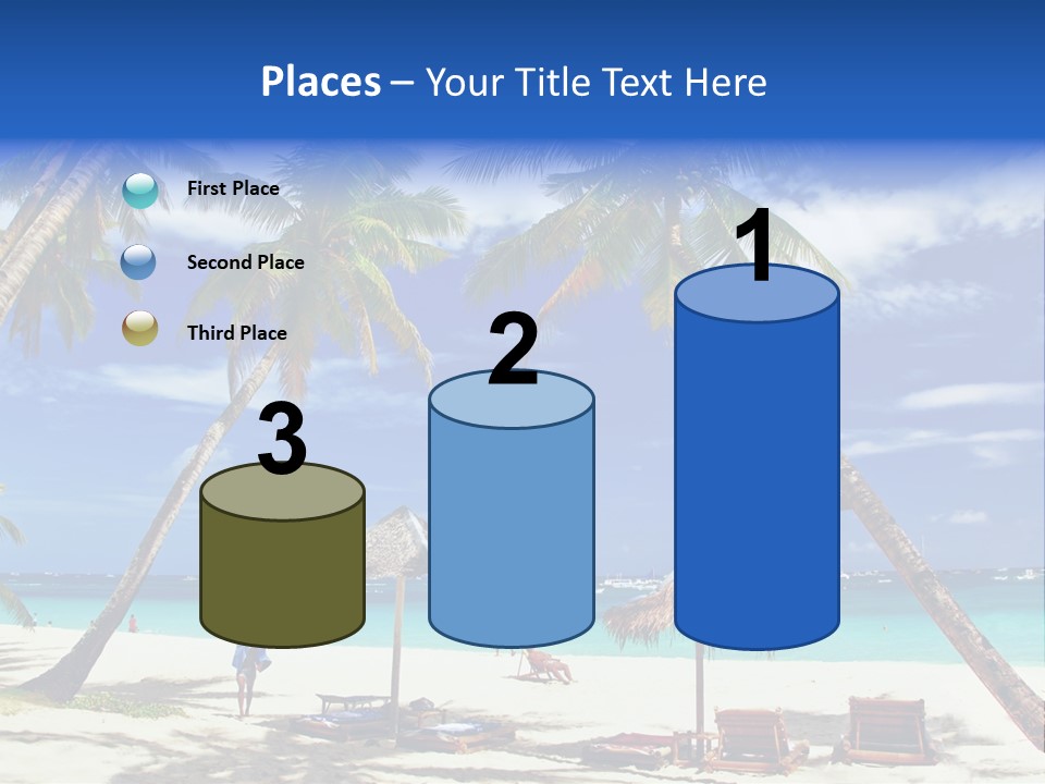 Summertime Tranquility Palm PowerPoint Template