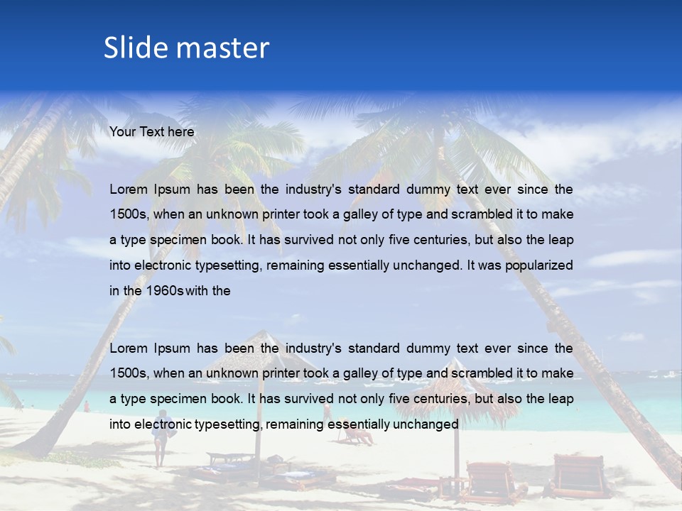 Summertime Tranquility Palm PowerPoint Template
