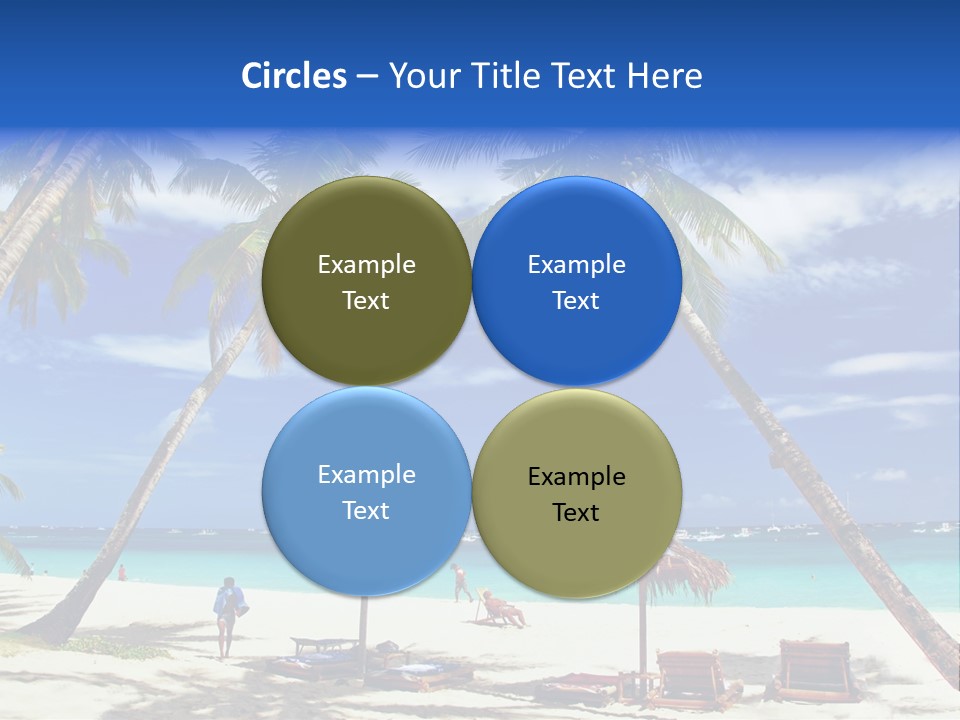 Summertime Tranquility Palm PowerPoint Template