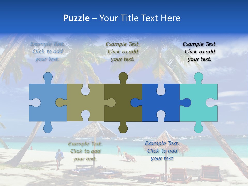 Summertime Tranquility Palm PowerPoint Template