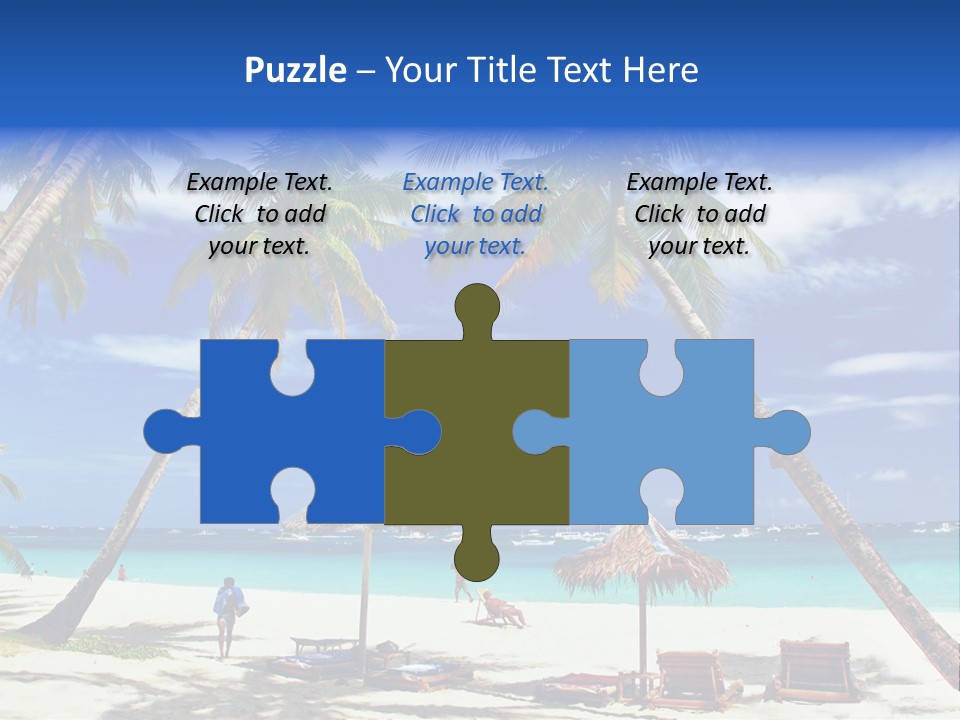 Summertime Tranquility Palm PowerPoint Template