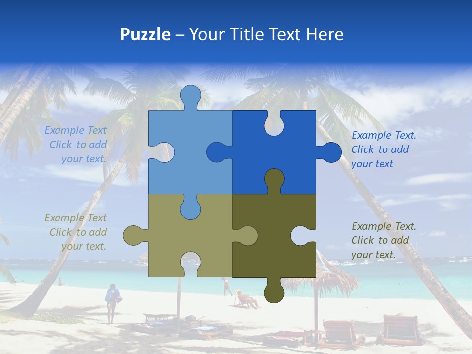 Summertime Tranquility Palm PowerPoint Template