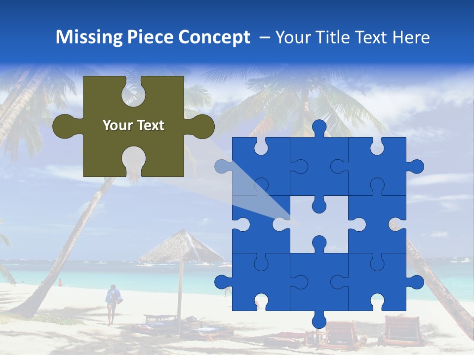 Summertime Tranquility Palm PowerPoint Template