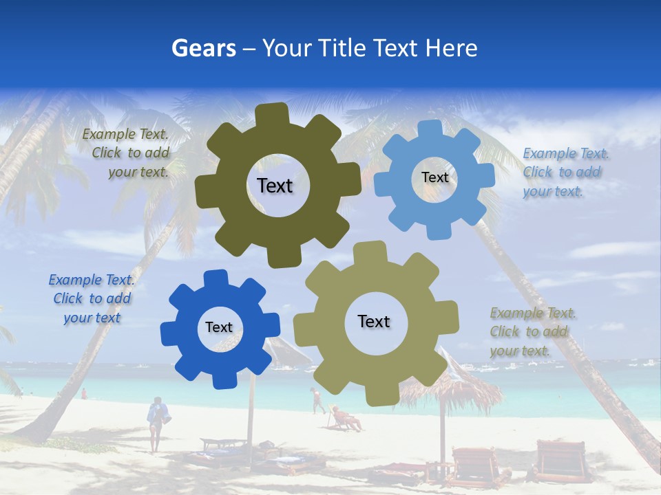 Summertime Tranquility Palm PowerPoint Template