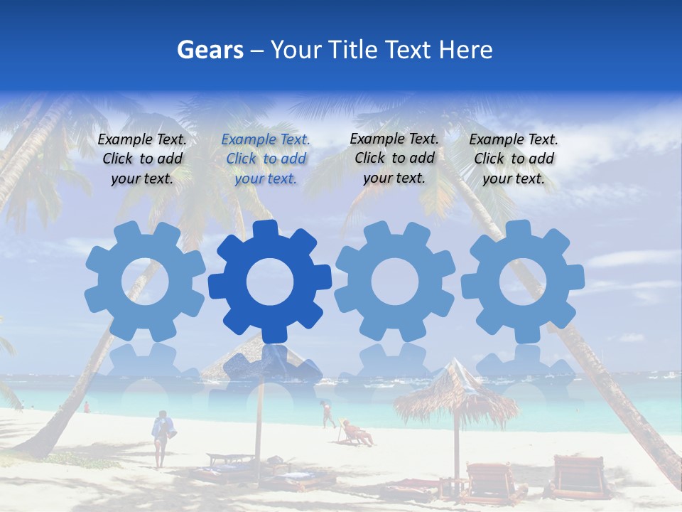 Summertime Tranquility Palm PowerPoint Template