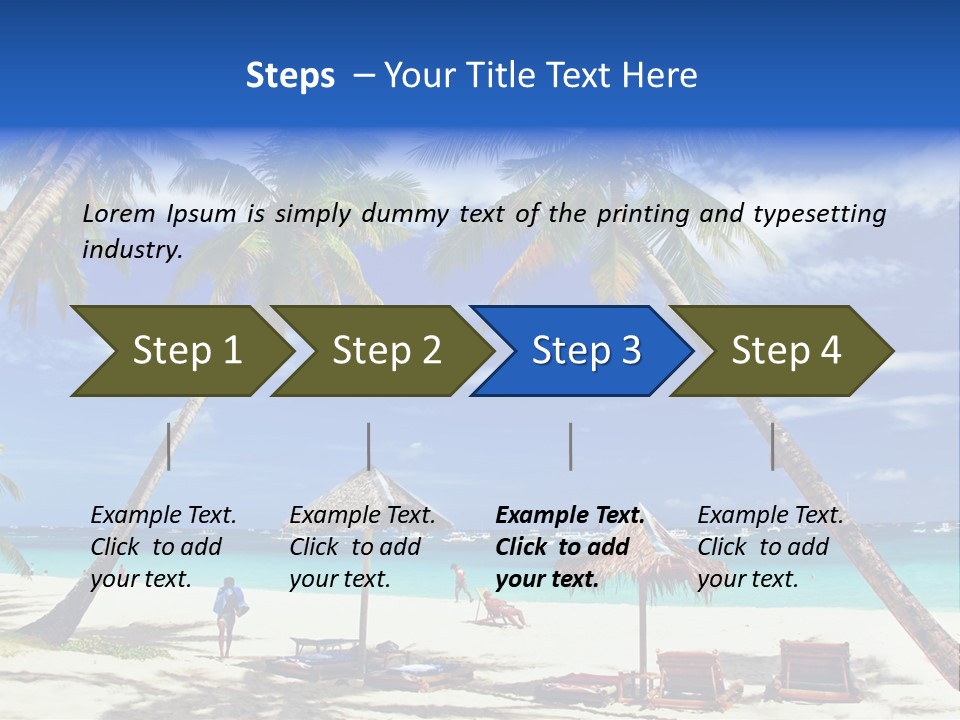 Summertime Tranquility Palm PowerPoint Template