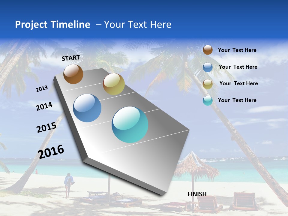 Summertime Tranquility Palm PowerPoint Template
