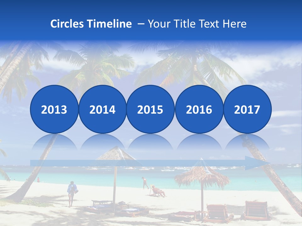 Summertime Tranquility Palm PowerPoint Template