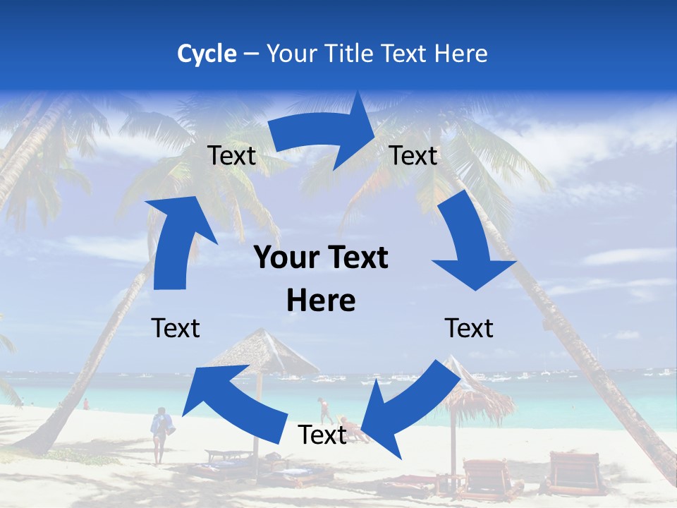 Summertime Tranquility Palm PowerPoint Template