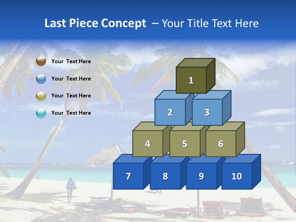Summertime Tranquility Palm PowerPoint Template