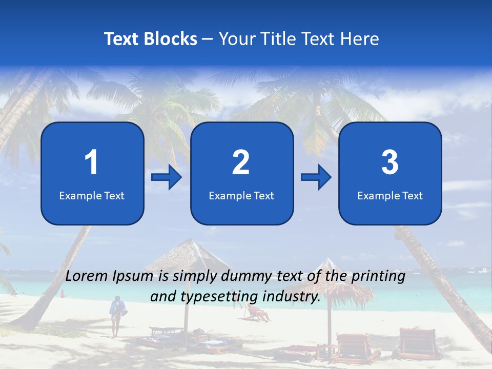 Summertime Tranquility Palm PowerPoint Template
