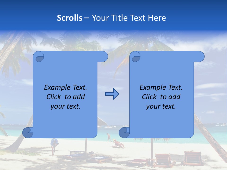 Summertime Tranquility Palm PowerPoint Template