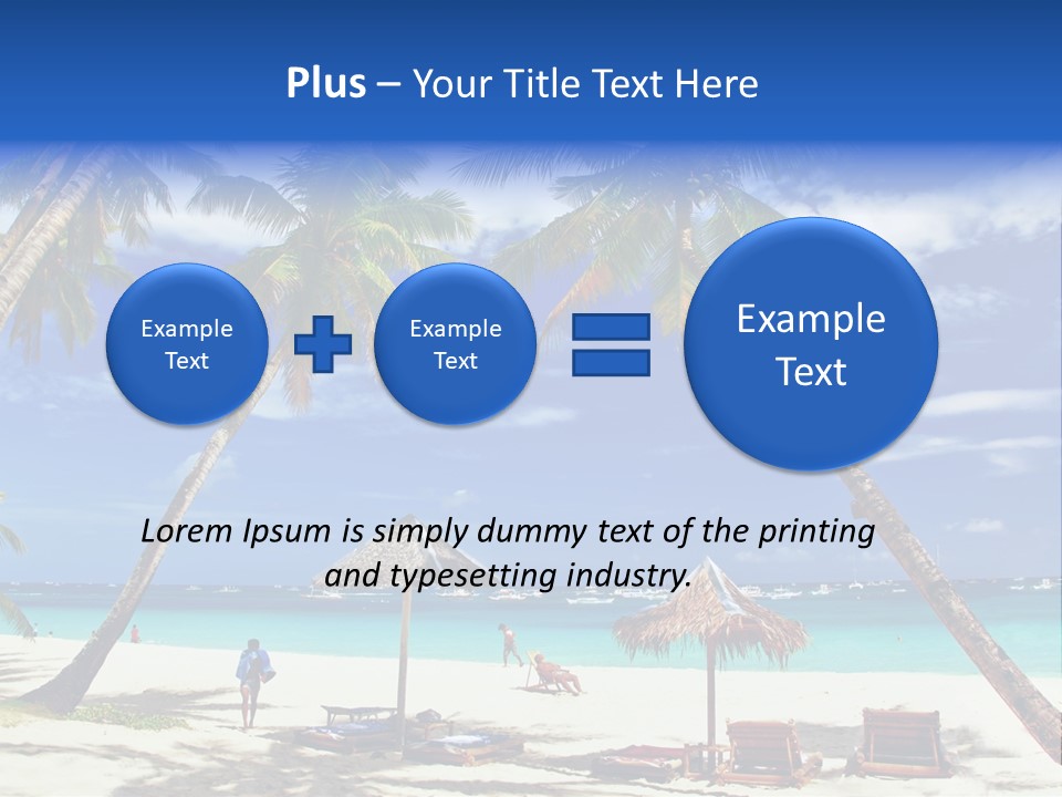 Summertime Tranquility Palm PowerPoint Template