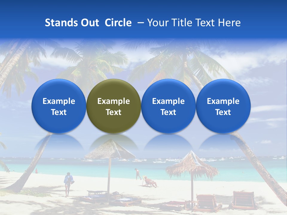 Summertime Tranquility Palm PowerPoint Template