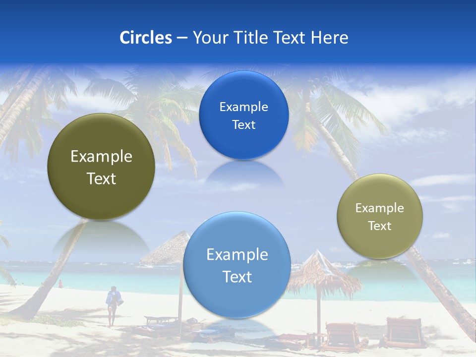 Summertime Tranquility Palm PowerPoint Template