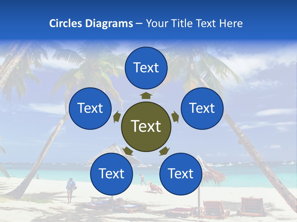 Summertime Tranquility Palm PowerPoint Template