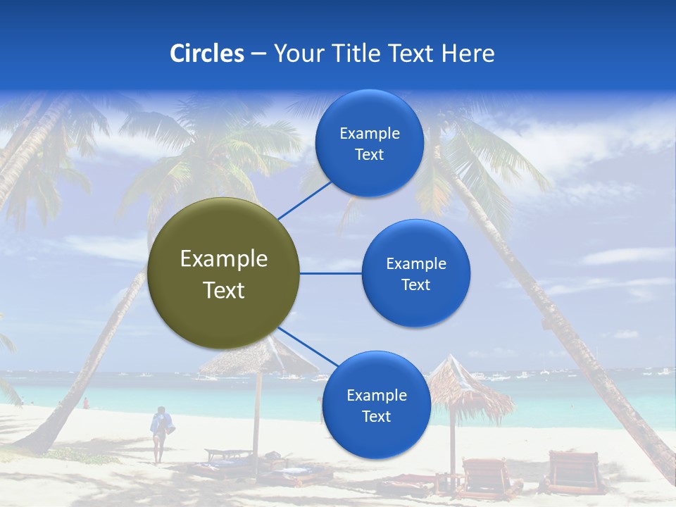 Summertime Tranquility Palm PowerPoint Template