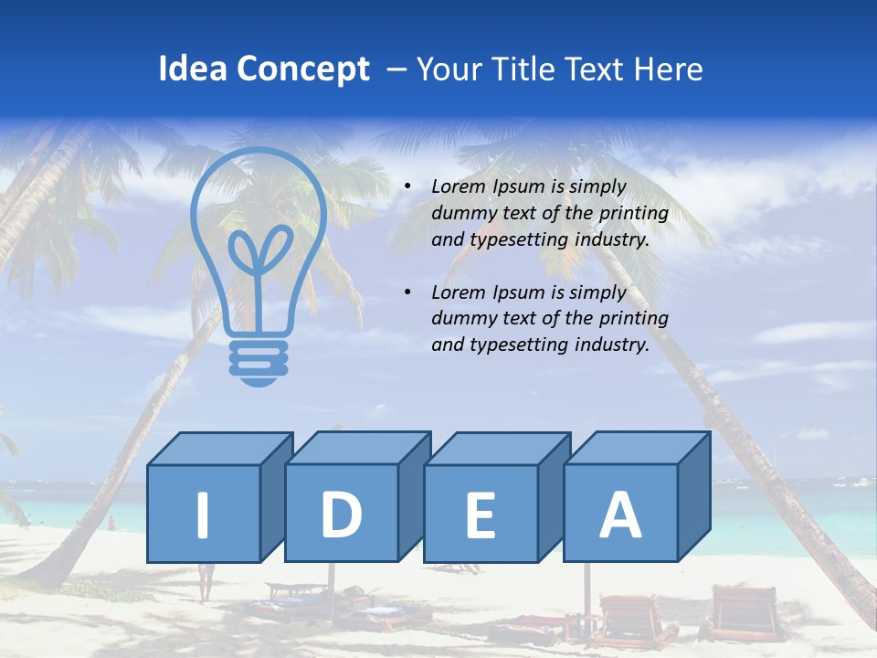 Summertime Tranquility Palm PowerPoint Template