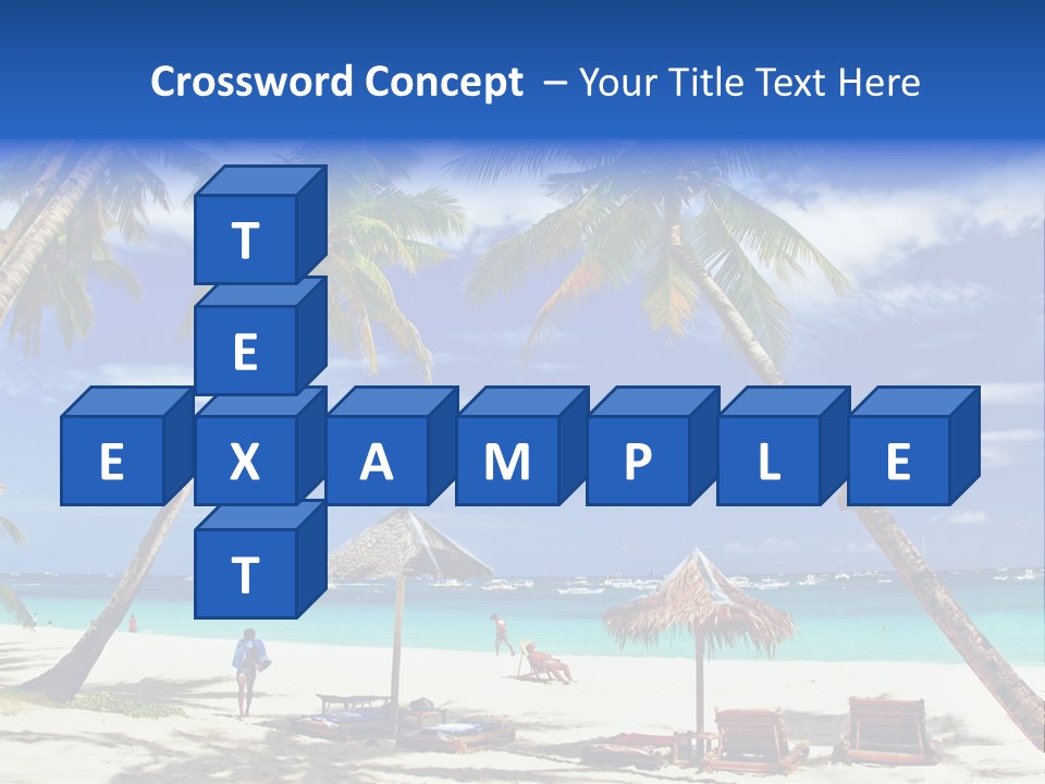 Summertime Tranquility Palm PowerPoint Template