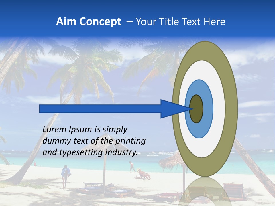 Summertime Tranquility Palm PowerPoint Template