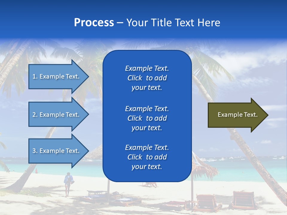 Summertime Tranquility Palm PowerPoint Template