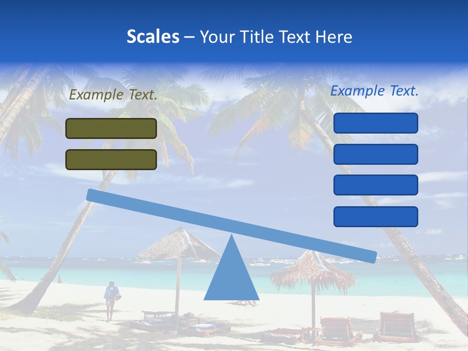 Summertime Tranquility Palm PowerPoint Template