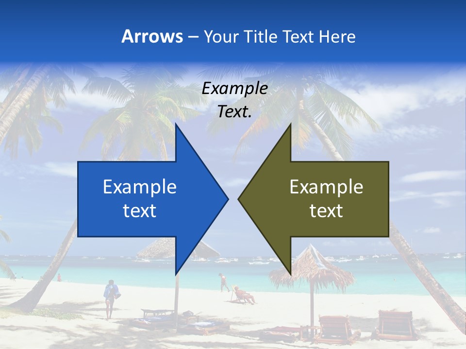 Summertime Tranquility Palm PowerPoint Template