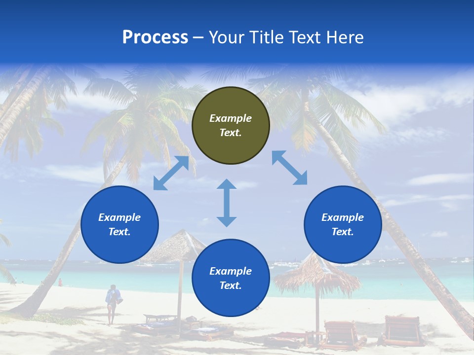 Summertime Tranquility Palm PowerPoint Template