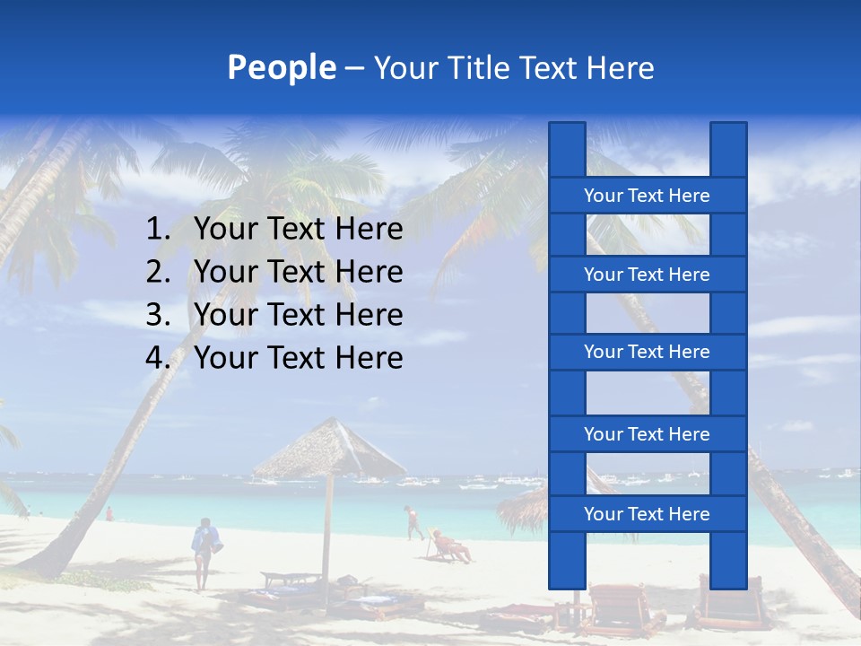 Summertime Tranquility Palm PowerPoint Template