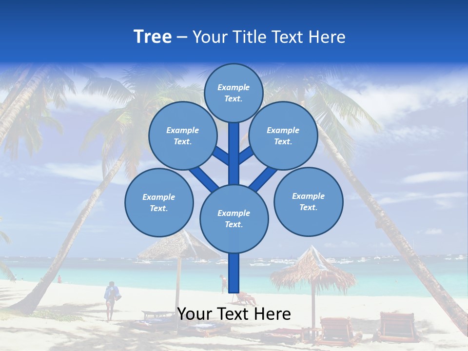 Summertime Tranquility Palm PowerPoint Template