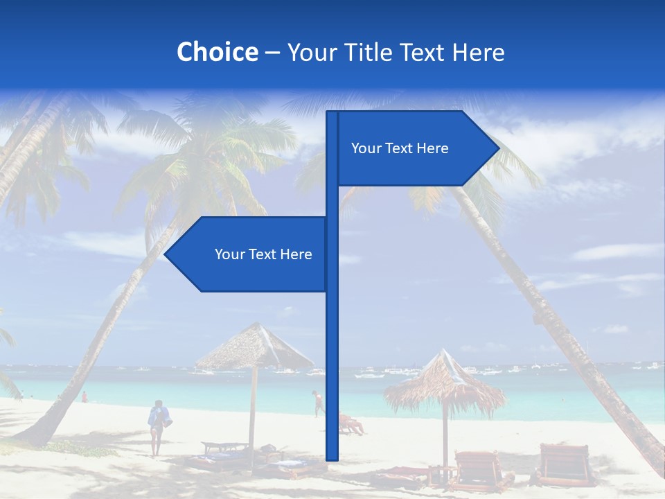 Summertime Tranquility Palm PowerPoint Template