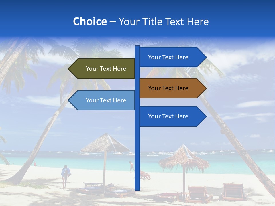 Summertime Tranquility Palm PowerPoint Template