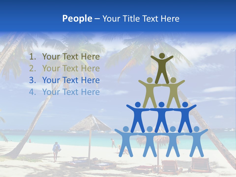 Summertime Tranquility Palm PowerPoint Template
