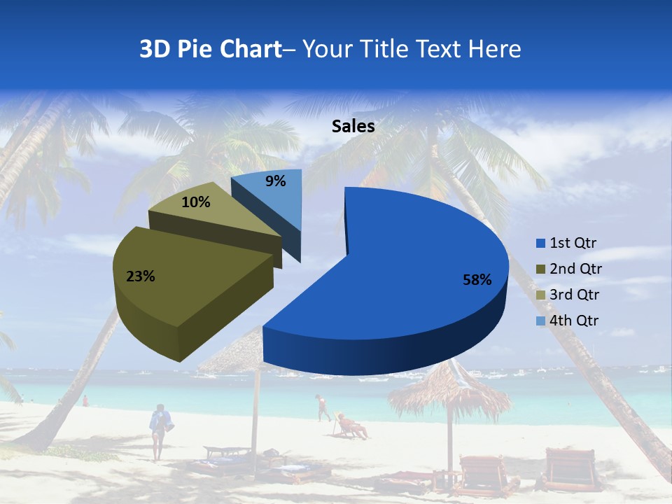 Summertime Tranquility Palm PowerPoint Template