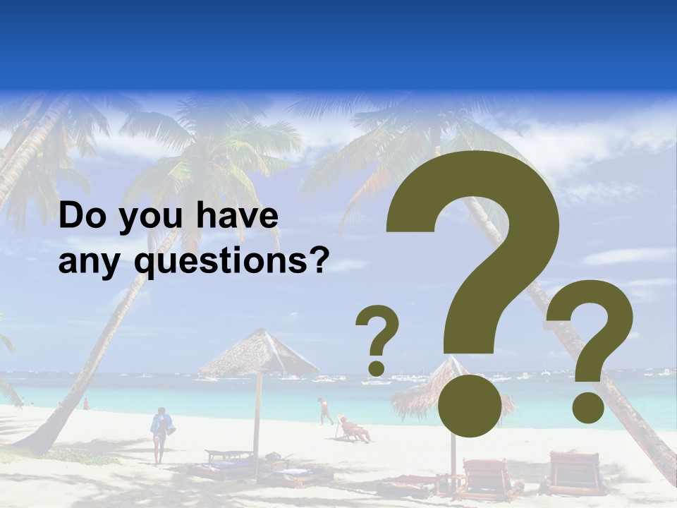 Summertime Tranquility Palm PowerPoint Template