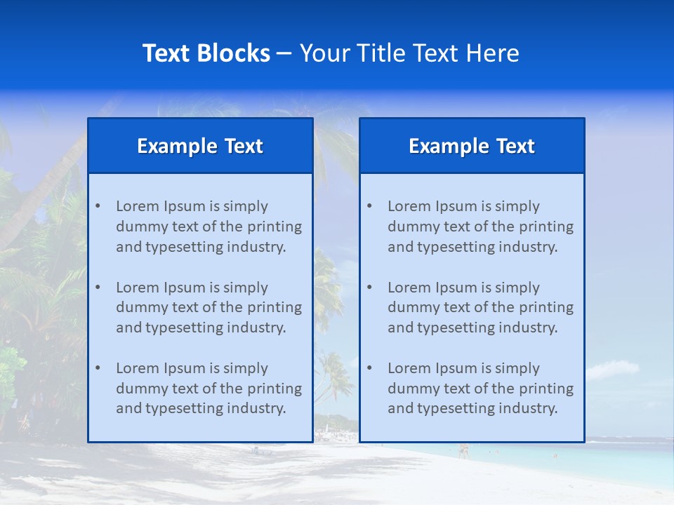 Philippines Sea Summertime PowerPoint Template