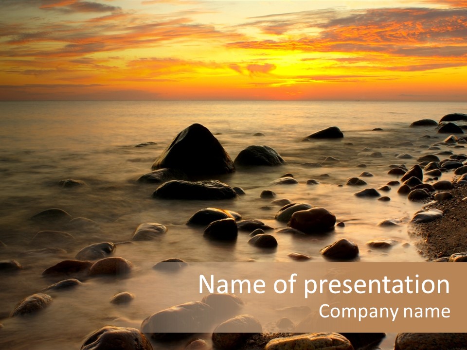 Blurred Cloudscape Dusk PowerPoint Template