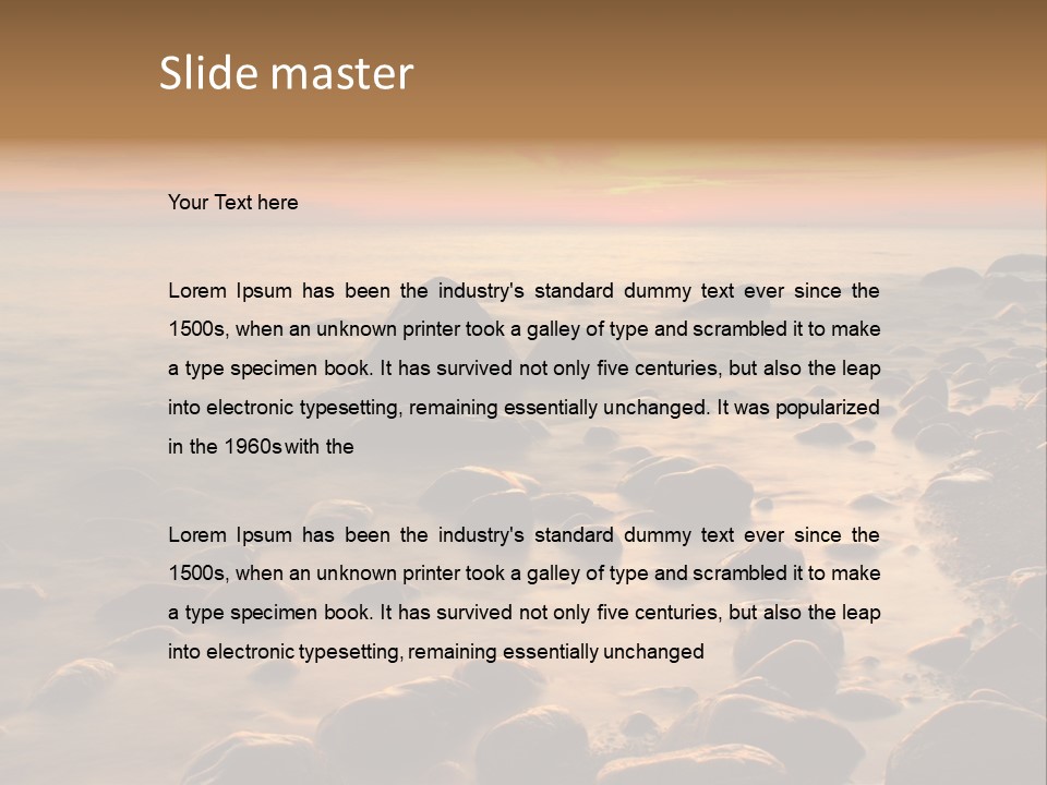 Blurred Cloudscape Dusk PowerPoint Template