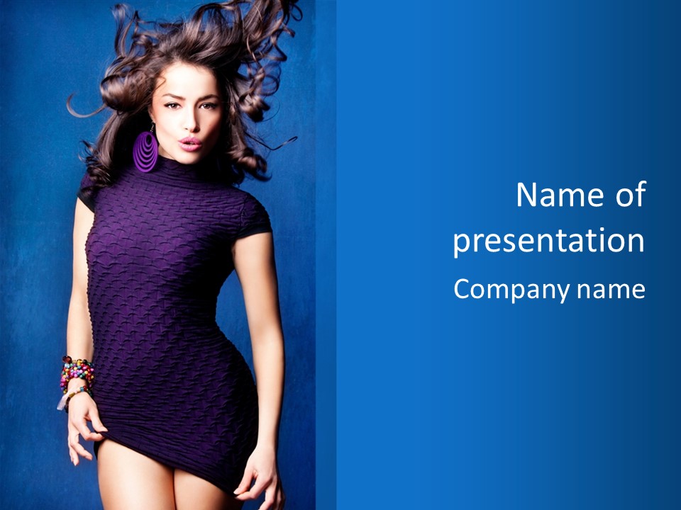 Dress Young Tight PowerPoint Template