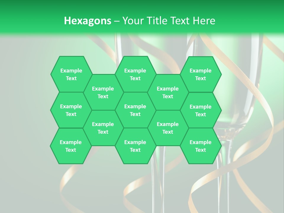 Champagne Green Bottle PowerPoint Template