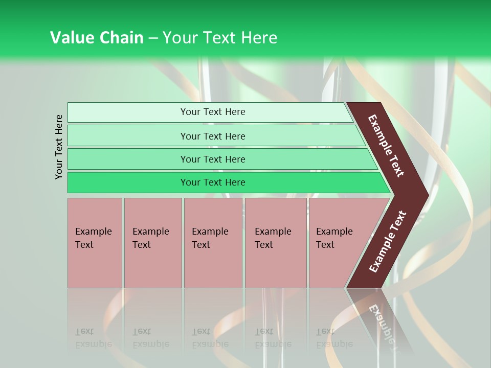 Champagne Green Bottle PowerPoint Template