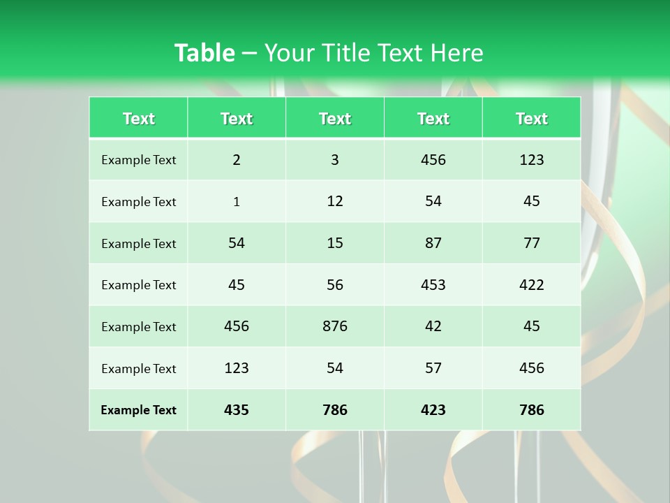 Champagne Green Bottle PowerPoint Template