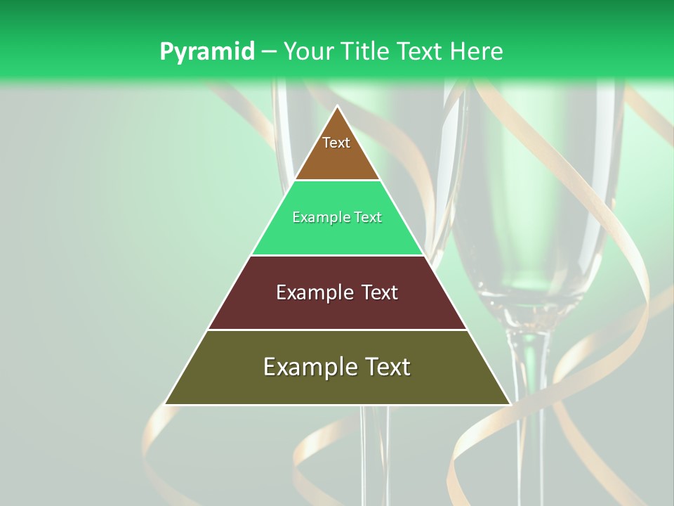 Champagne Green Bottle PowerPoint Template