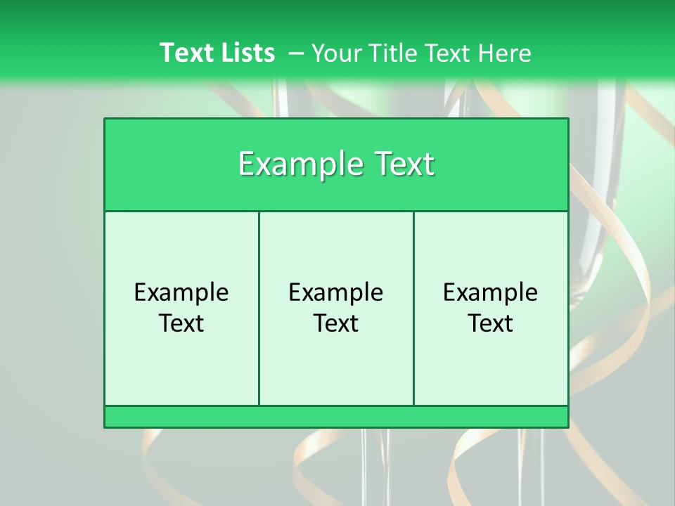 Champagne Green Bottle PowerPoint Template